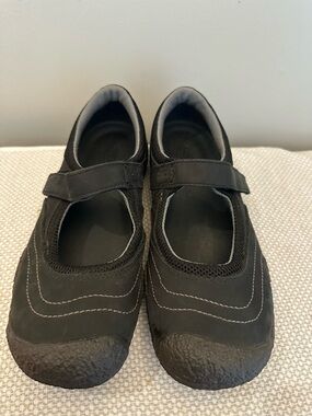 NEW KEEN Womens 8 Amsterdam Black Mary Jane Leather Shoes Strap Outdoor Gorpcore